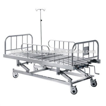 Cama de hospital médica manual de alta qualidade do equipamento ICU 3-Position dos cuidados